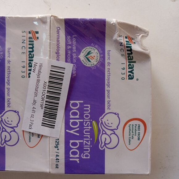 3 Pack Himalaya Moisturizing Baby Bar Soap Almond & Olive Oil 4.41 oz 125 g New - Picture 2 of 10